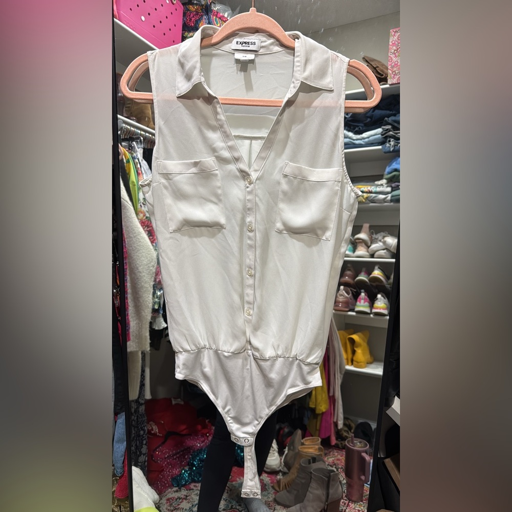 Express Women's Bodysuit Collection - White, Yellow, Black, Pink, Olive, Gray - Picture 2 of 10